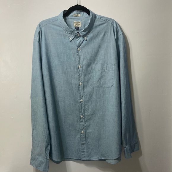 -J.CREW,CLASSIC,SECRET WASH,LONG SLEEVE,LIGHT BLUE,STRETCH,BUTTON DOWN SH… - Picture 1 of 12